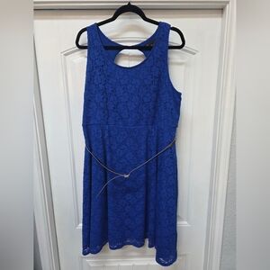 Lane Bryant Royal Blue Lace Dress - Sz 20
